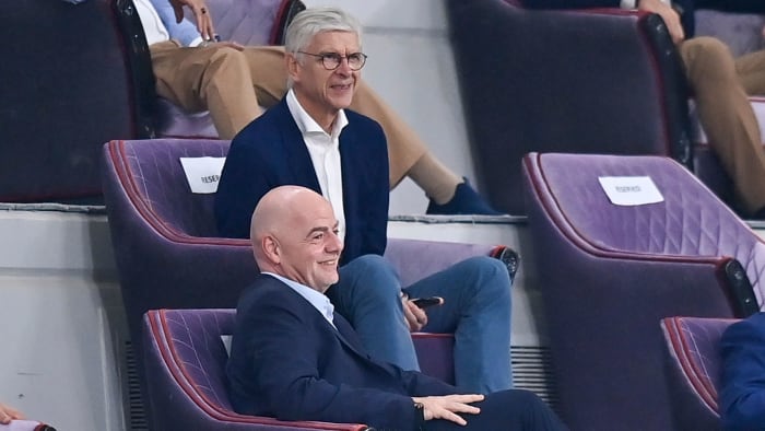Arsene Wenger and Gianni Infantino